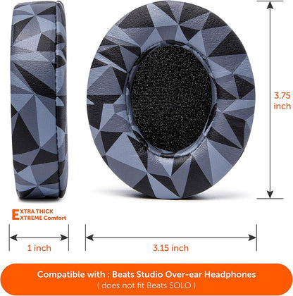 WC Wicked Cushions Replacement Ear Pads for Beats Studio 2 & 3 (B0501, B0500) Wired & Wireless | Does NOT Fit Beats Solo | Softer PU Leather, Enhanced Foam & Stronger Adhesive | Black