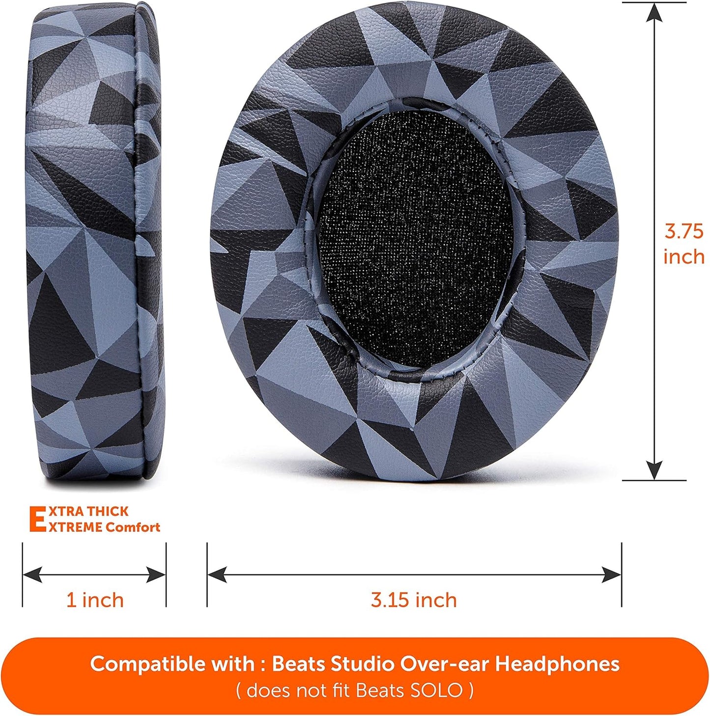 WC Wicked Cushions Replacement Ear Pads for Beats Studio 2 & 3 (B0501, B0500) Wired & Wireless | Does NOT Fit Beats Solo | Softer PU Leather, Enhanced Foam & Stronger Adhesive | Emerald Tide