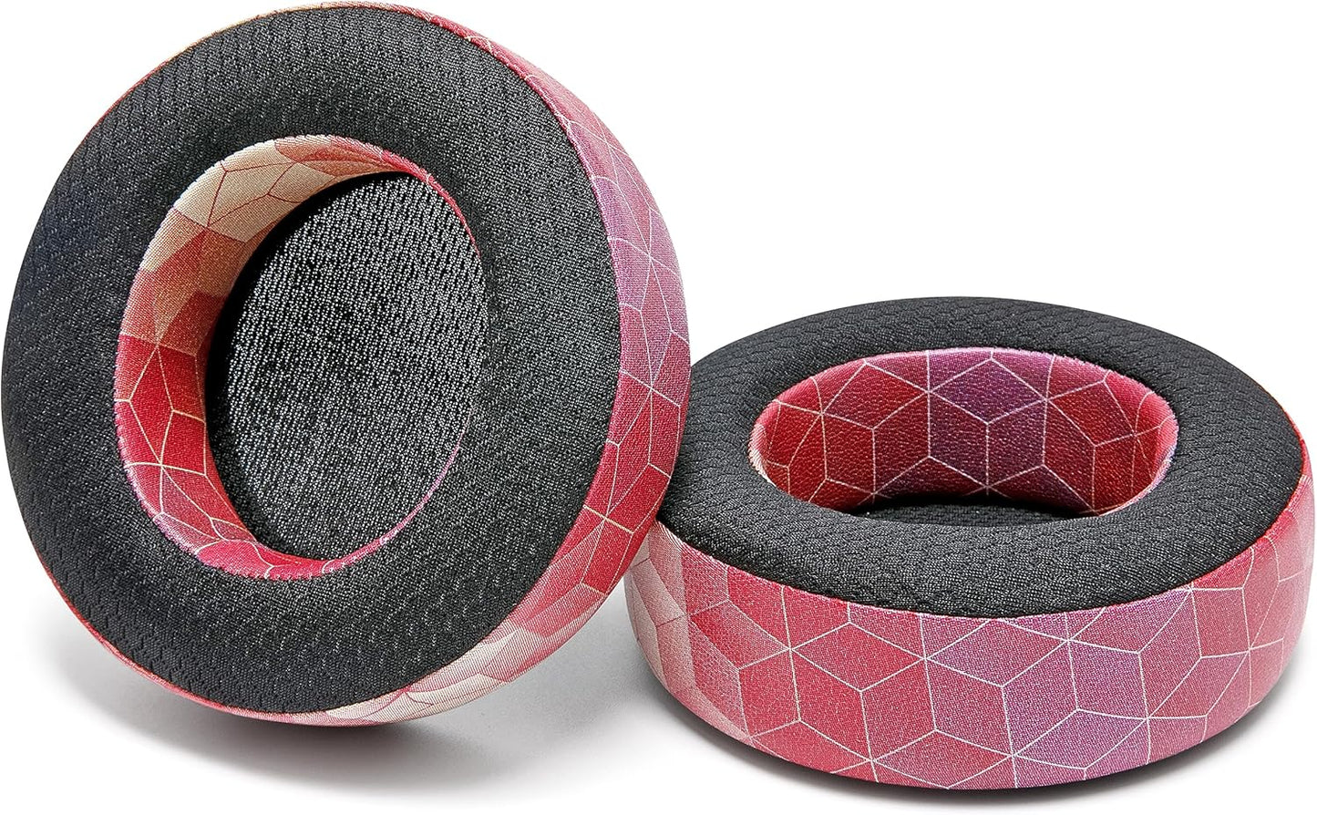 WC Freeze Virtuoso - Hybrid Fabric Cooling Gel Replacement Earpads for Corsair Virtuoso Gaming Headset, Made by Wicked Cushions, Improved Durability, Thickness and Sound Isolation | Cyan Prism