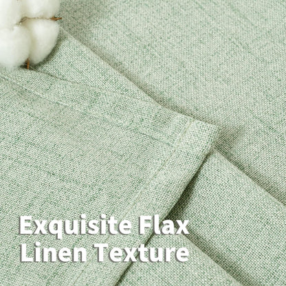 YoungsTex Natural Linen Curtains 84 Inch Long for Living Room Bedroom Grommet Top Light Filtering Privacy Linen Textured Window Semi Sheer Drapes, 2 Panels, 52x84 Inch, Natural