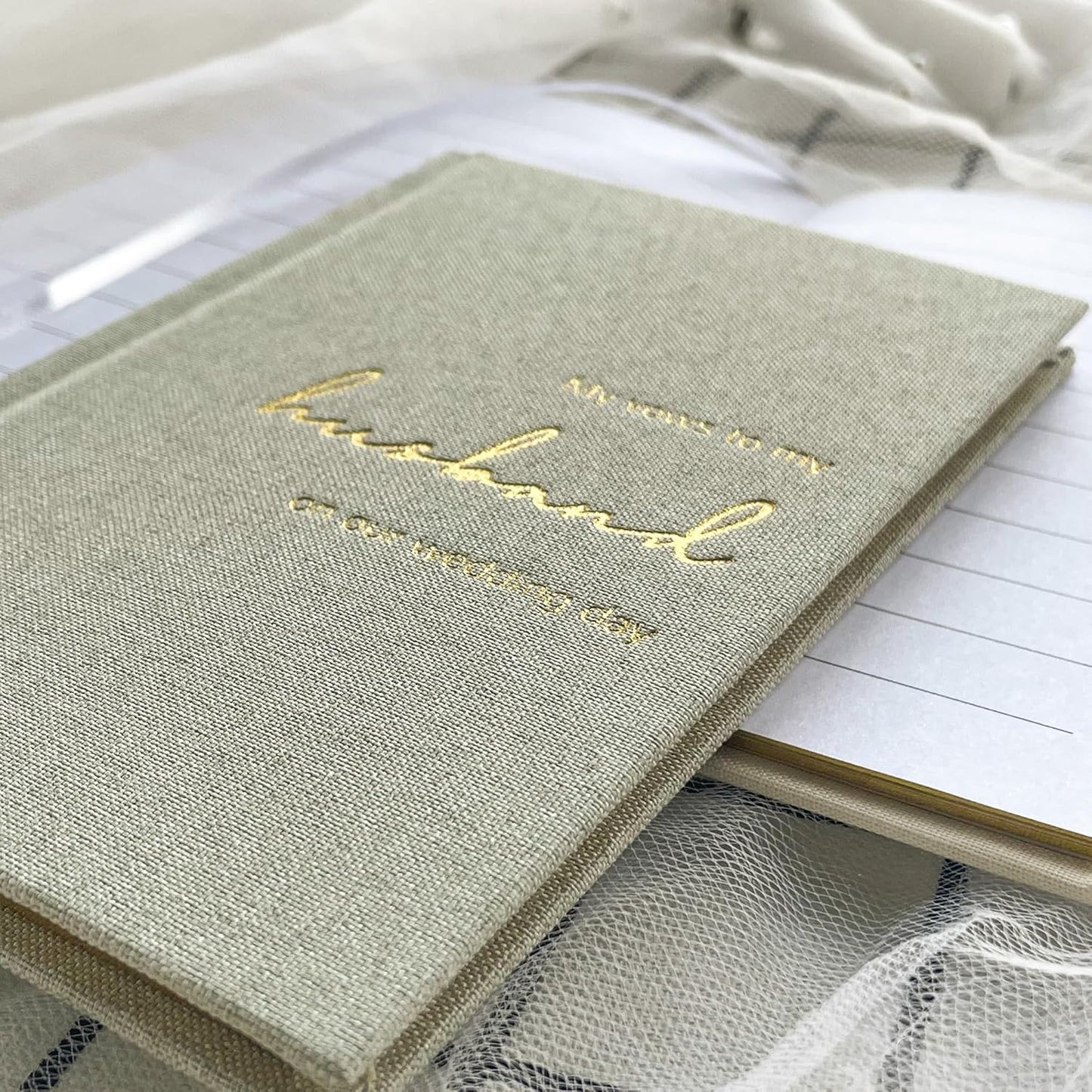 WeddingGiftsWedding Vow Books His and Hers Soft Touch Gold Foil Engraving Vow Books Wedding Essentials Wedding Accessories(TR-HH-Black)