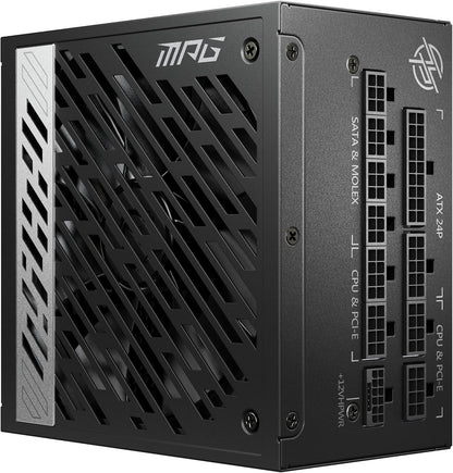 MSI MPG A1250GS PCIE5, 80 Plus Gold Full Modular 1250W Power Supply, 12V-2x6 Cable, ATX 3.1 & PCIE 5.1 Ready