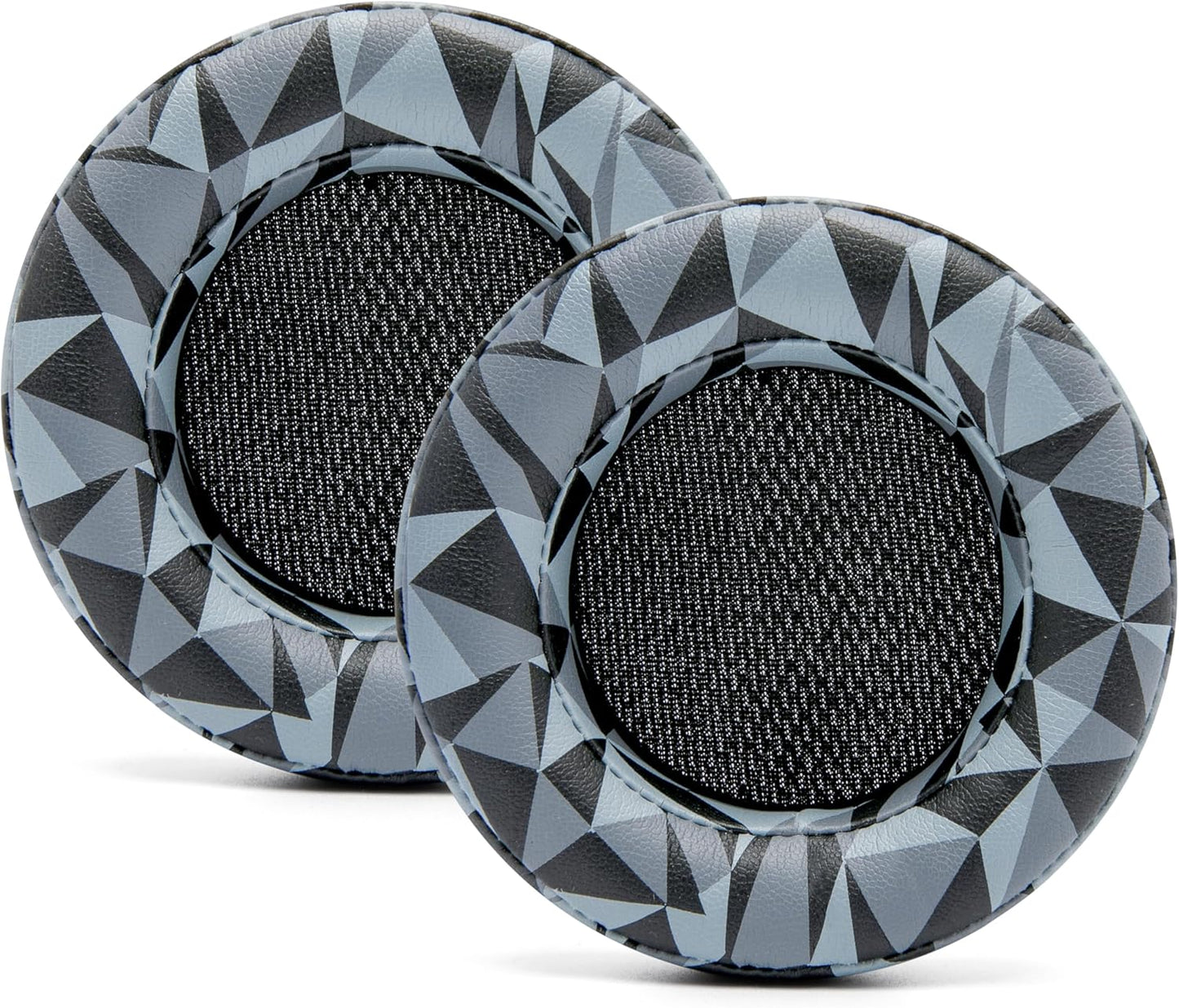 WC Upgraded Replacement Earpads for Corsair Virtuoso RGB Wireless Gaming Headset Made by Wicked Cushions | Improved Durability, Thickness, Softer Leather, and Sound Isolation | (Geo Grey)