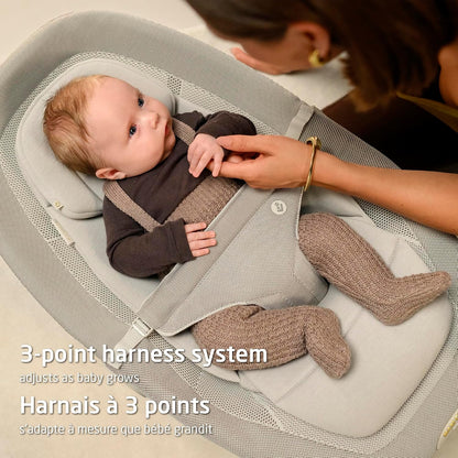 Maxi-Cosi Dove Pro Baby Bouncer – Elegance Bronze Natural Bouncing, Vibrating, Compact Fold, Lightweight, 3-Position Recline, Washable Fabrics, Fits Newborn to Toddler