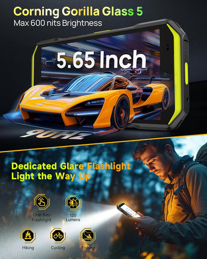 5G Rugged Phone, Ulefone Armor X32 Pro Unlocked Smartphone, MTK Dimensity 6300, 16+256GB, 64MP/25MP Night Vision, Android 14, Widevine L1, 5G WiFi Hotspot, 5.65” 90Hz, 5500mAh, NFC/GPS - Black