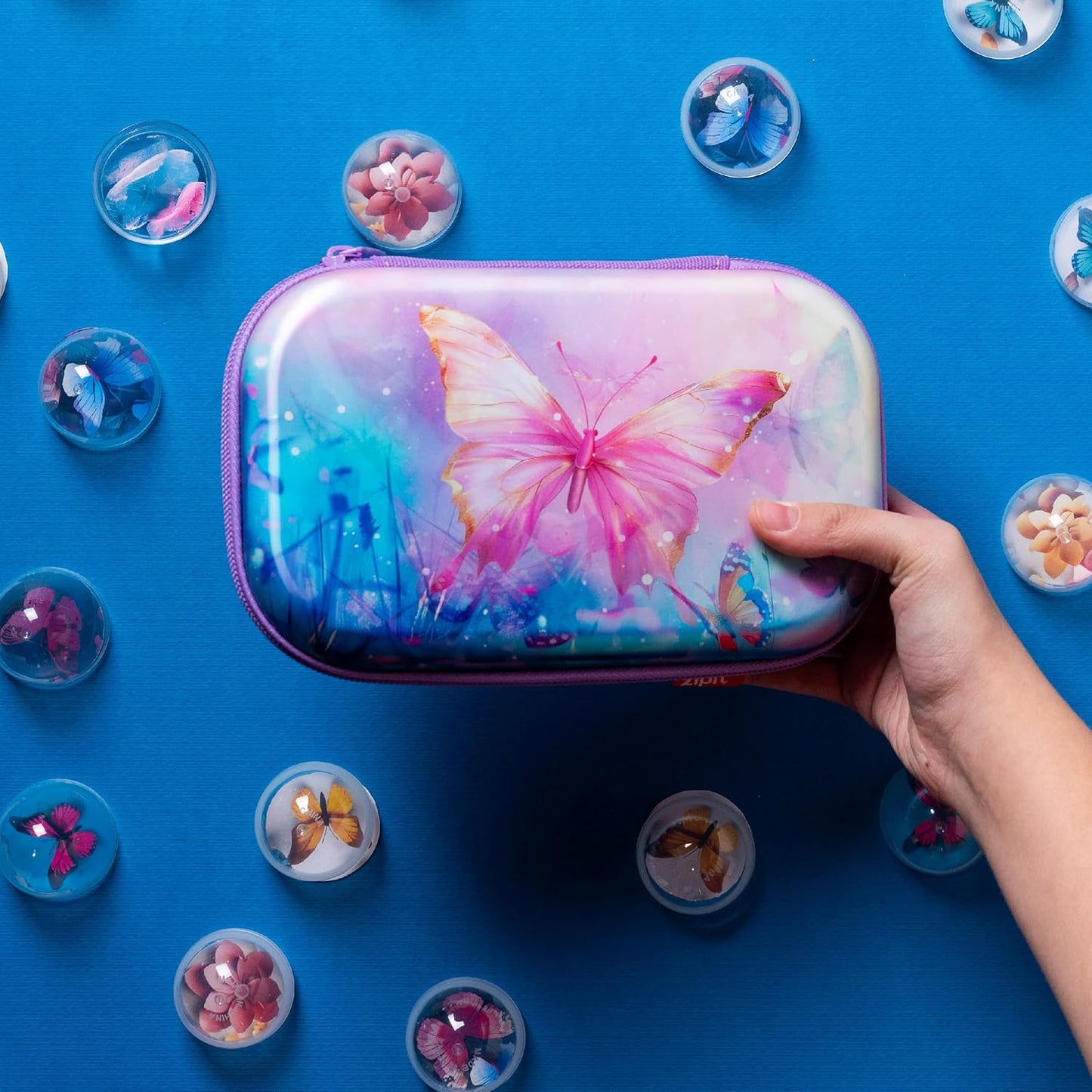 ZIPIT 3D Pencil Box for Kids | Lenticular Pencil Case for School | Large Capacity Pencil Pouch for Girls and Boys