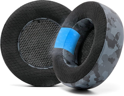 WC Freeze Virtuoso - Hybrid Fabric Cooling Gel Replacement Earpads for Corsair Virtuoso Gaming Headset, Made by Wicked Cushions, Improved Durability, Thickness and Sound Isolation |90s Black