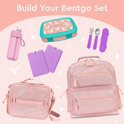 Bentgo Kids Prints (Unicorn) - Leak-Proof, 5-Compartment Bento-Style Kids Lunch Box - Ideal Portion Sizes for Ages 3 to 7 - BPA-Free and Food-Safe Materials
