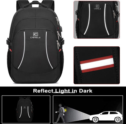 RFID Cafele Laptop Backpack Travel Computer Backpack College Bookbag School Backpack with USB Charging Port