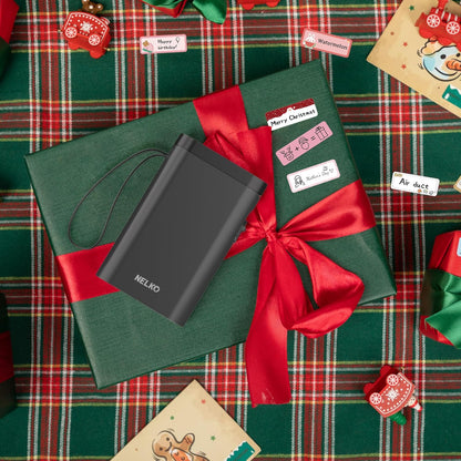 Nelko Label Maker Machine with Tape, P21 Portable Bluetooth Label Printer, Wireless Built-in Cutter Sticker Maker Mini Label Makers with Multiple Templates for School Organizing Office Home, White