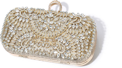 MUDUO Women's Evening Bags Sparkly Rhinestone Clutch Purses for Women Formal Party Prom Crystal Clutch Handbags Wedding Purse
