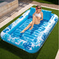 Sloosh Inflatable Tanning Pool Lounger Float-XL, 85" x 57" Extra Large Suntan Sun Tan tub for Adults, Bed Blow up, Raft Lounge Floatie, XL-Blue