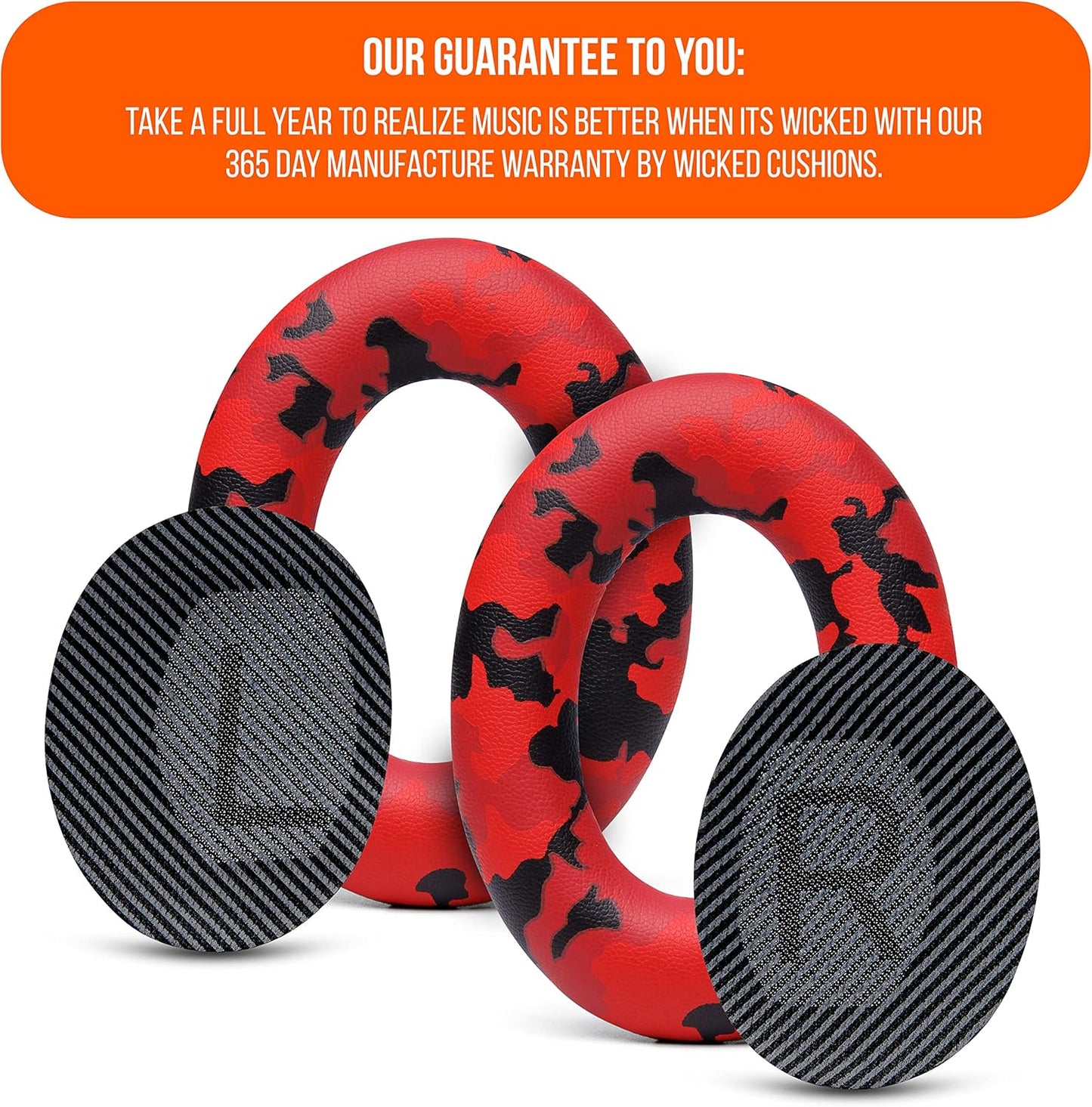 WC Wicked Cushions Upgraded Replacement Ear Pads for Bose QC35 & QC35ii (QuietComfort 35) Headphones & More - Softer Leather, Luxurious Memory Foam, Added Thickness, Extra Durability | Midnight Blue