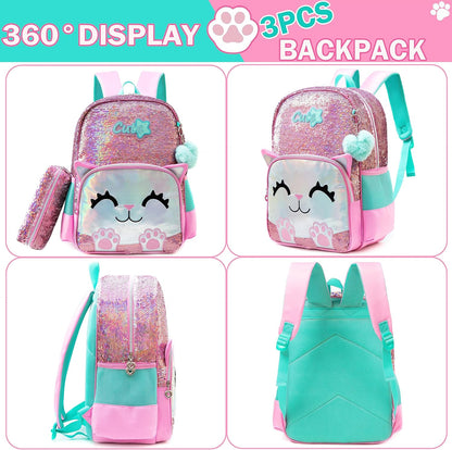 Cute Backpack for Girls School Backpacks with Lunch Box for Elementary