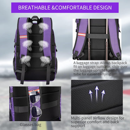 RFID Cafele Laptop Backpack Travel Computer Backpack College Bookbag School Backpack with USB Charging Port