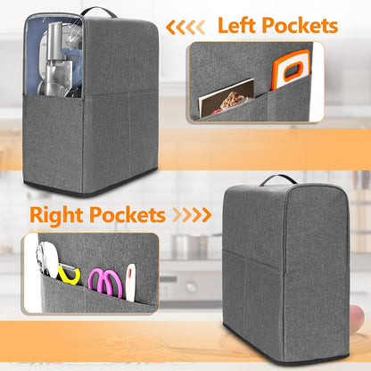 Yarwo Slushie Machine Dust Cover Compatible with Ninja Slushie Professional Frozen Drink Maker, Protective Cover with Visible Window and Pockets for FS301C/FS301/FS299 Smoothie Machine(Cover Only)