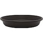 Heavy Duty Ceramic Black Plant Saucer - with Silicone Feet for Added Surface Protection - Scratch-Resistant Plant Drip Trays for Pots 8.3" at the Base or Less, Plant Plate, 7-8 Inch Plant Saucer