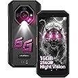 5G Rugged Phone, Ulefone Armor X31 Pro Unlocked Smartphone, MTK Dimensity 6300 5G, 16GB+256GB, Android 14, 6.56” 120Hz, 64MP Main Cam., 25MP Night Vision Cam., 6050mAh, Google Lens, NFC - Black