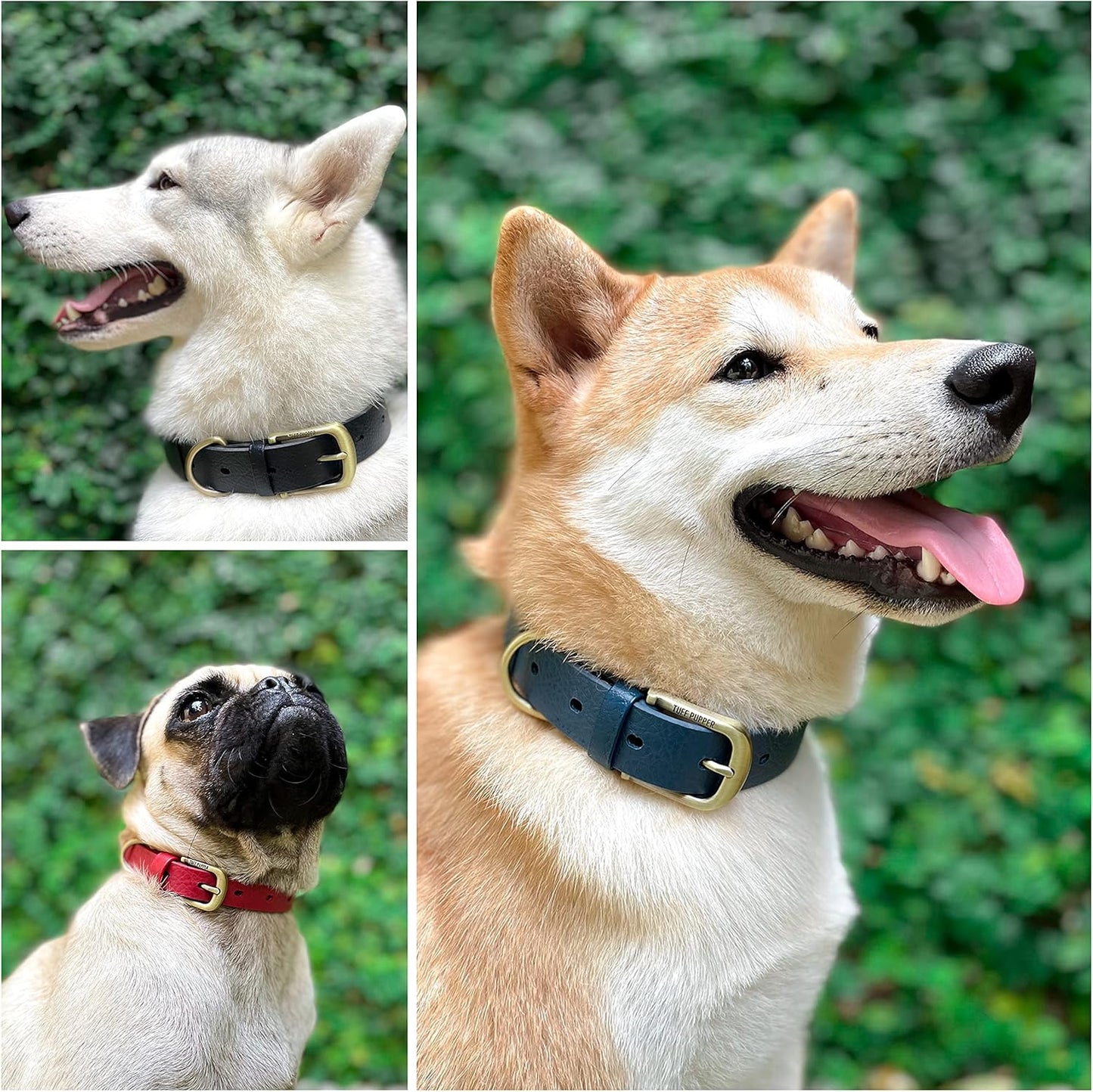 Tuff Pupper Classic Heavy Duty Dog Collar | 10x Stronger Than Leather | 100% Waterproof & Odor Proof Dog Collar | Tough Rust-Proof All Metal Hardware