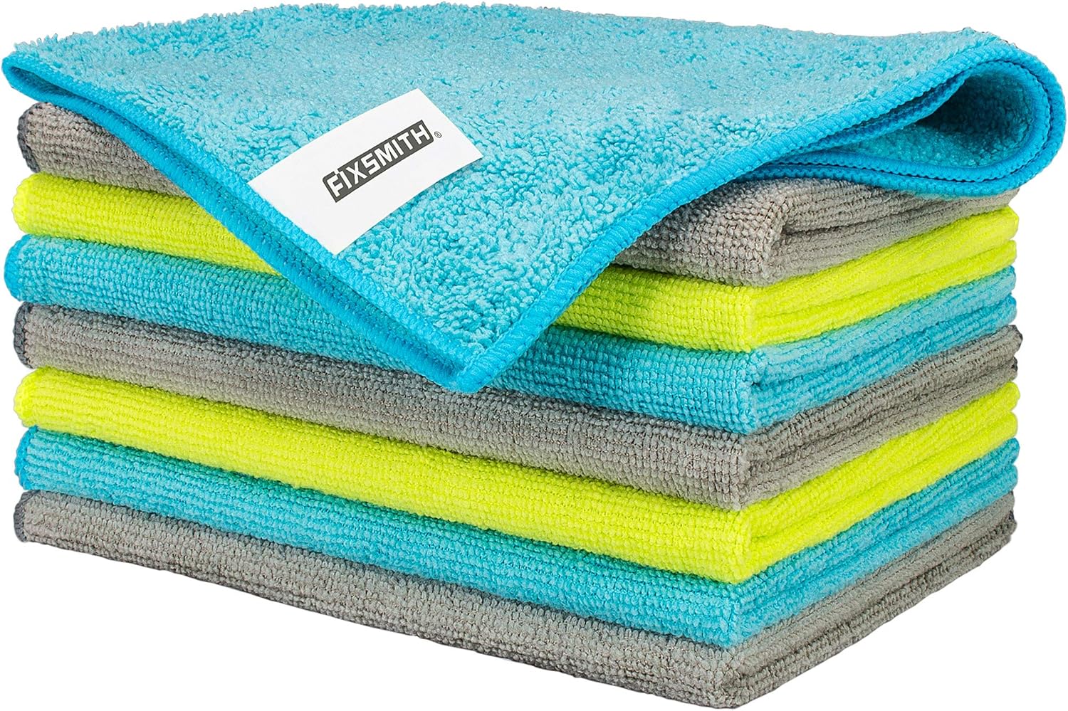 Microfiber Cleaning Cloth Pack of 8, 12 x 16 Inch Lint-Free and Streak-Free Cleaning Towels for Car, Kitchen, Home, Office, and Glass Surfaces - PuriLite