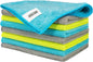 Microfiber Cleaning Cloth Pack of 8, 12 x 16 Inch Lint-Free and Streak-Free Cleaning Towels for Car, Kitchen, Home, Office, and Glass Surfaces - PuriLite
