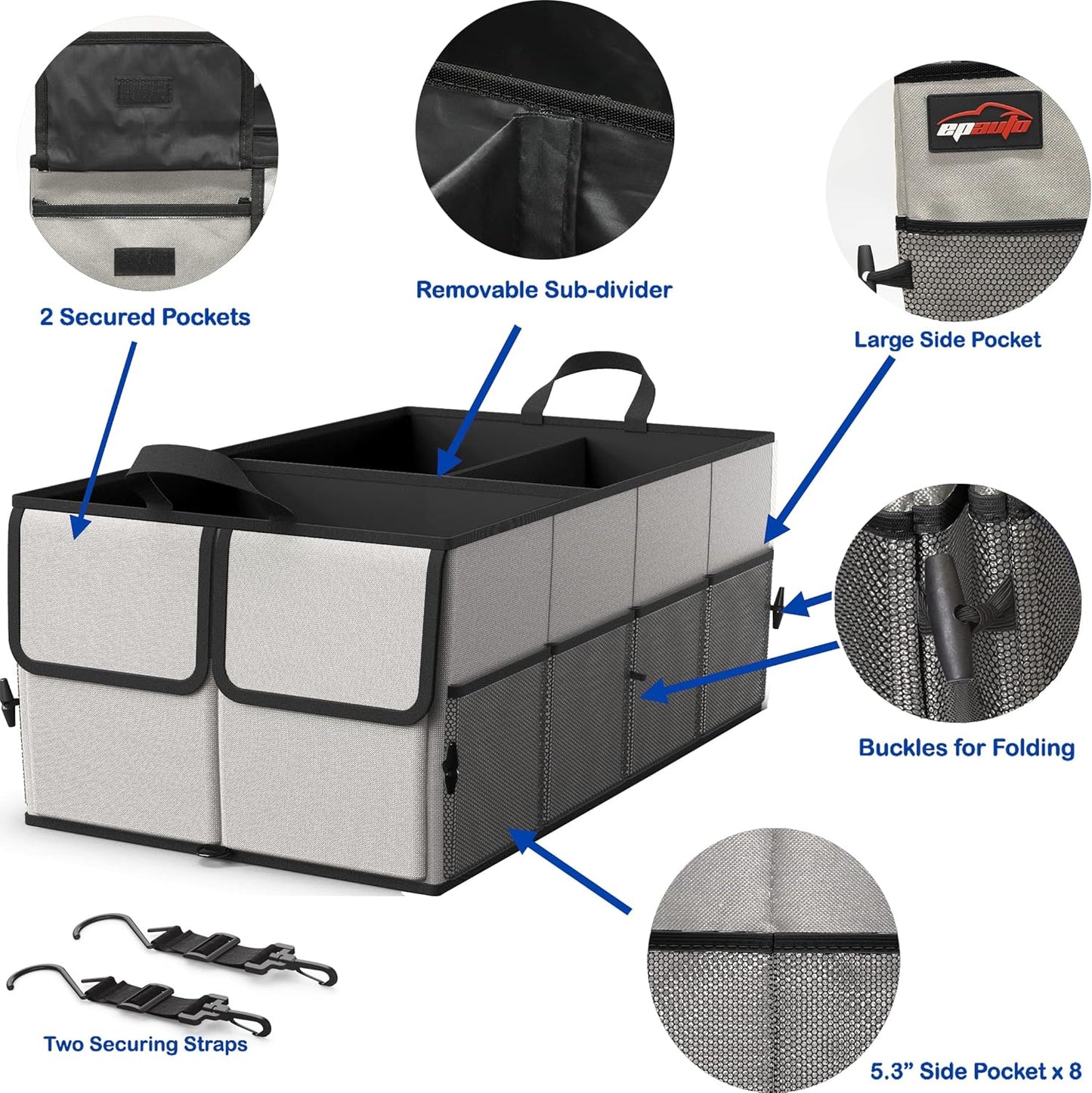 Purilite Select Foldable Car Trunk Organizer