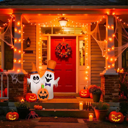 JMEXSUSS 66ft 200 LED Halloween Lights Outdoor, Orange String Lights Clear Wire, 8 Modes Orange Halloween Christmas String Lights Plug in for Tree Indoor Patio Garden Thanksgiving Decorations