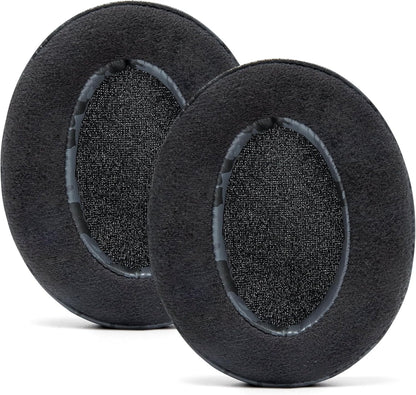 WC PadZ Velour - The Ultimate Upgraded Earpads by Wicked Cushions - Compatible With Audio Technica, HyperX, SteelSeries Arctis & More - Extra Thick - Bigger Opening - Softer Memory Foam | Black Floral