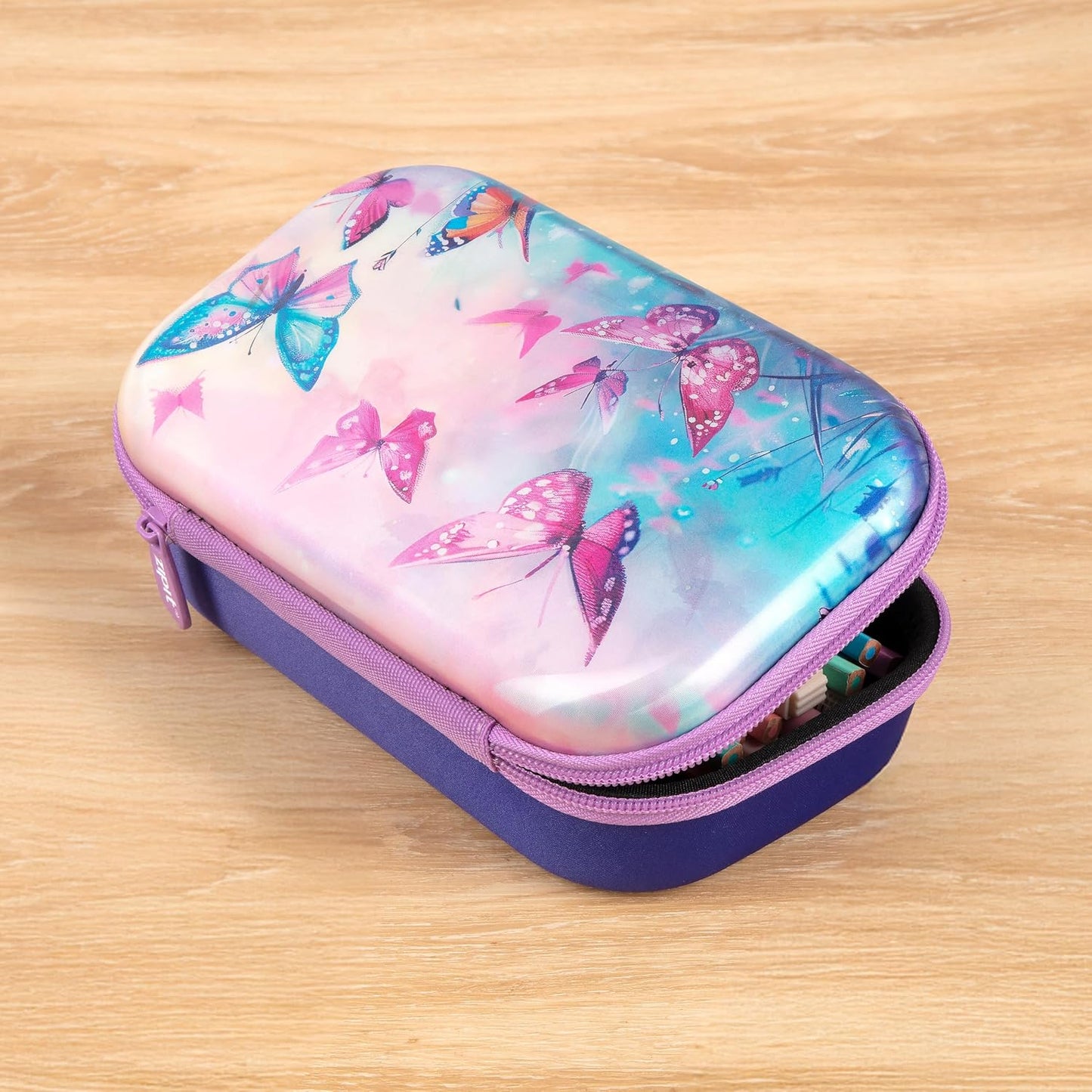 ZIPIT 3D Pencil Box for Kids | Lenticular Pencil Case for School | Large Capacity Pencil Pouch for Girls and Boys