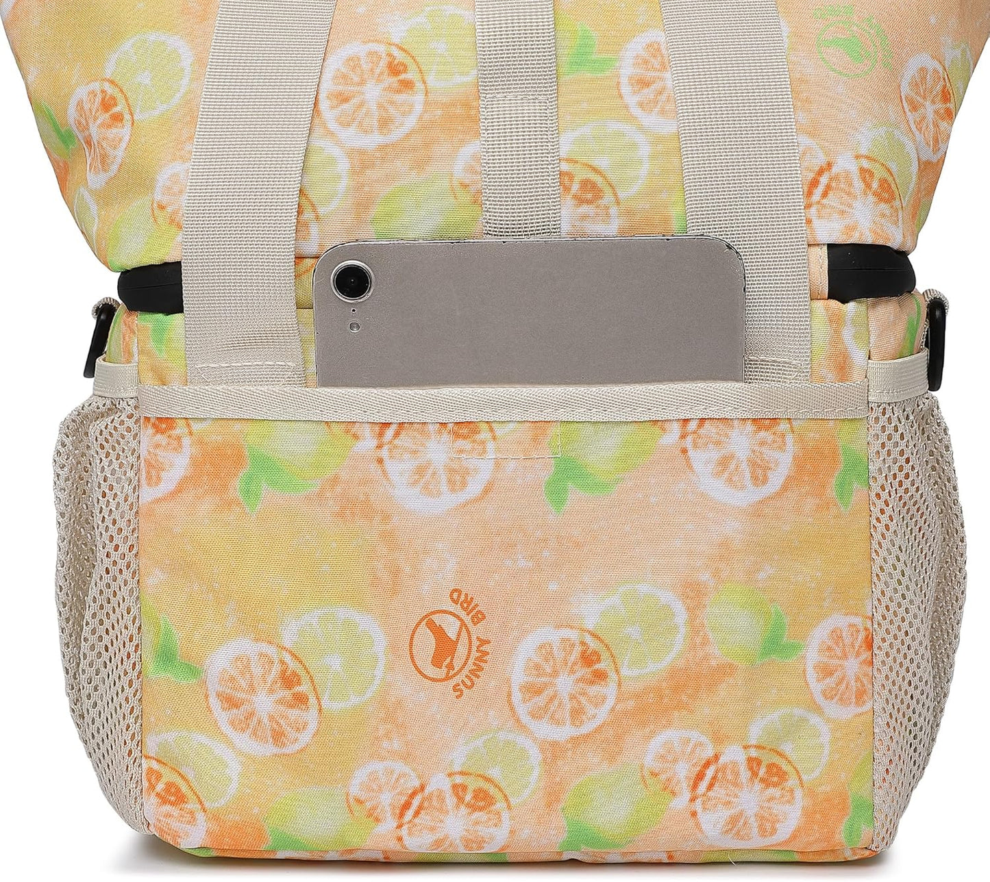 SUNNY BIRD Dual Compartment Lunch Bag Insulated Lunch Box for Women and Men (Green with Boho Strap)
