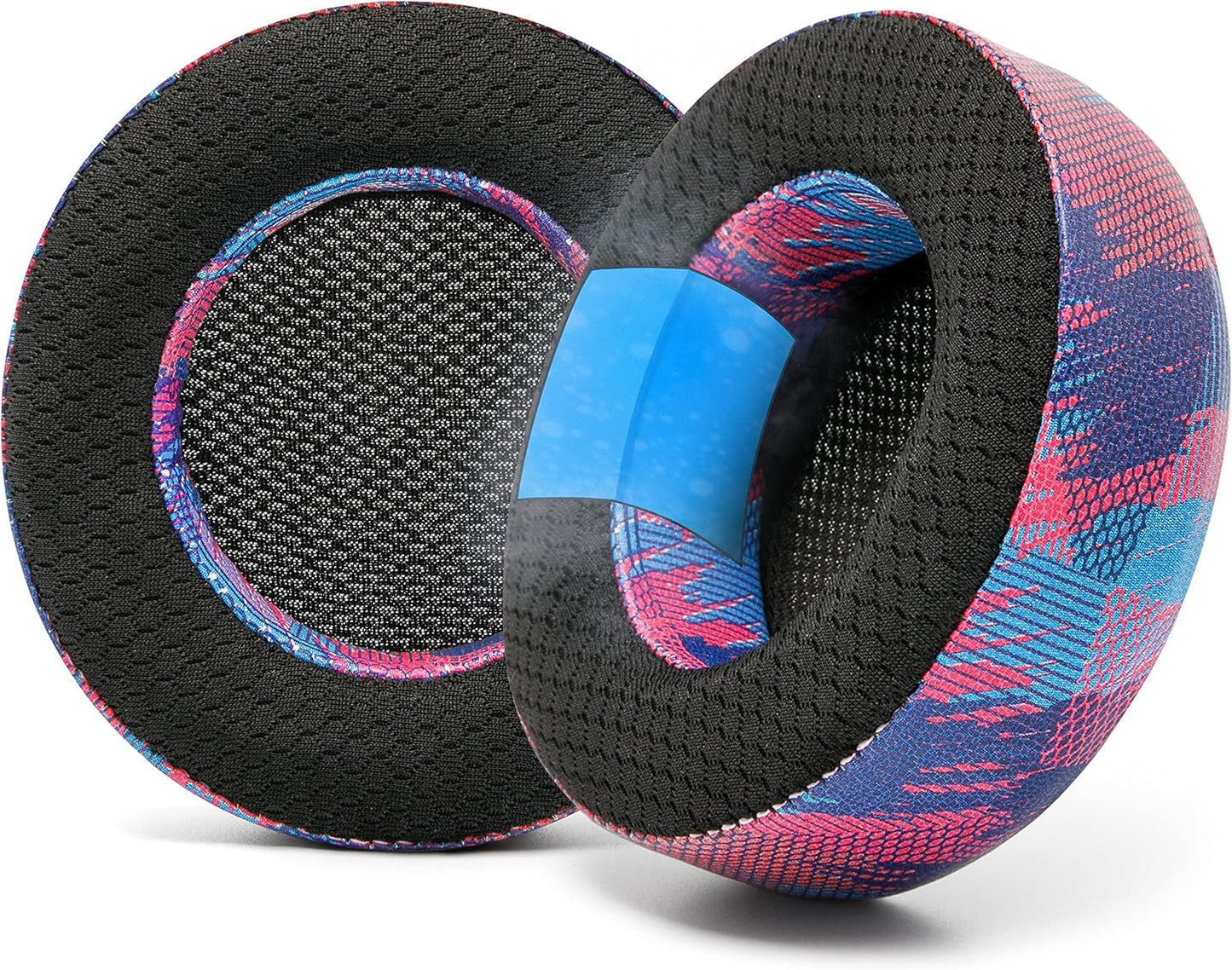 WC Freeze Virtuoso - Hybrid Fabric Cooling Gel Replacement Earpads for Corsair Virtuoso Gaming Headset, Made by Wicked Cushions, Improved Durability, Thickness and Sound Isolation |90s Black