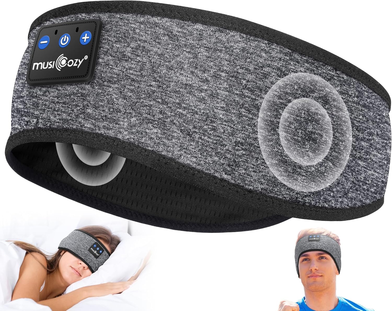 Bluetooth Sleep Headband Headphones | Wireless Sleep Mask Headphones | Music Headband for Side Sleepers | Sports Headband Earphones | Hands Free Audio Headband - PuriLite