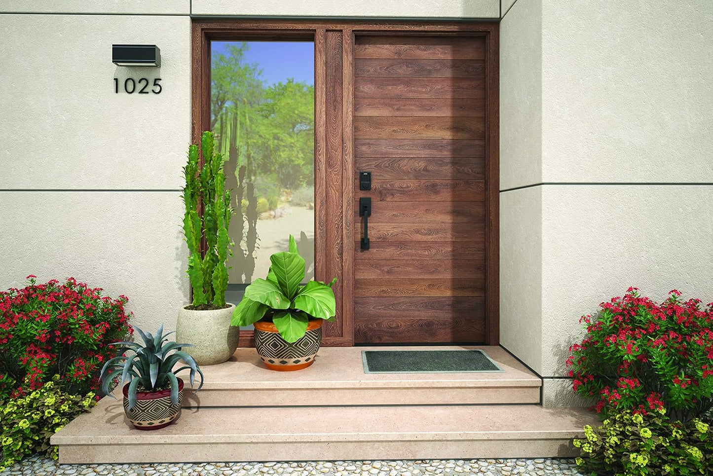 Schlage BE469ZP CAM 622 Connect Smart Deadbolt with Alarm with Camelot Trim in Matte Black, Z-Wave Plus Enabled