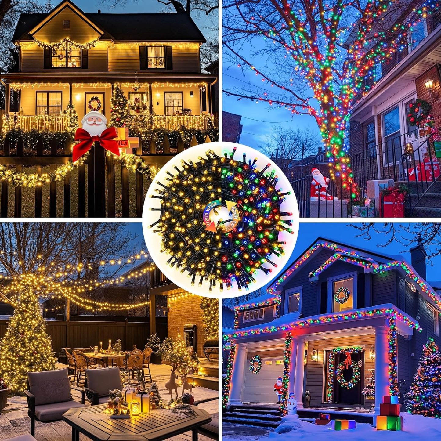 JMEXSUSS 66ft 200 LED Halloween Lights Outdoor, Orange String Lights Clear Wire, 8 Modes Orange Halloween Christmas String Lights Plug in for Tree Indoor Patio Garden Thanksgiving Decorations