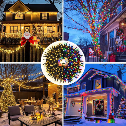 JMEXSUSS 66ft 200 LED Halloween Lights Outdoor, Orange String Lights Clear Wire, 8 Modes Orange Halloween Christmas String Lights Plug in for Tree Indoor Patio Garden Thanksgiving Decorations