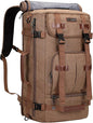 WITZMAN Canvas Backpack Vintage Travel Backpack Large Laptop Bags Convertible Shoulder Rucksack