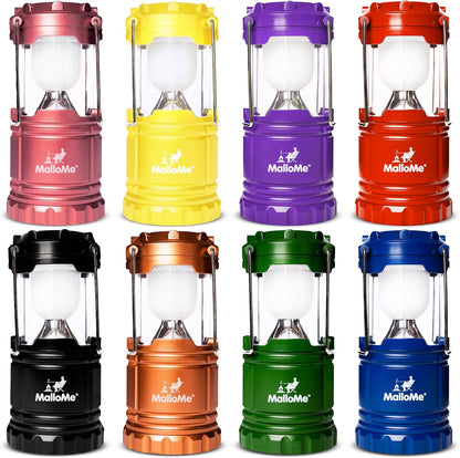 MalloMe Lantern Camping Lights - Camping Lanterns for Power Outages - Tent Lights LED Lantern Light for Hanging in Camp Tents - Battery Powered LED Outage Lamp (Rechargeable Batteries Not Included)