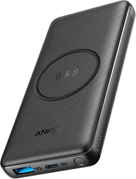 ANKER PowerCore III 10K Wireless Portable Charger with Qi-Certified 10W Wireless Charging and 18W USB-C Quick Charge for iPhone 15/15 Plus/15 Pro/15 Pro Max, iPhone 14 Series, iPad, AirPods, and More