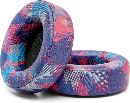 WC Upgraded Replacement Earpads for Corsair Virtuoso RGB Wireless Gaming Headset Made by Wicked Cushions | Improved Durability, Thickness, Softer Leather, and Sound Isolation | (Geo Grey)