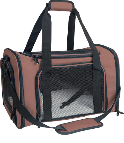 NextFri Soft Sided Carrier for Cats Dogs,TSA Airline Approved Collapsible Travel Pet Carrier (Magenta, Medium)