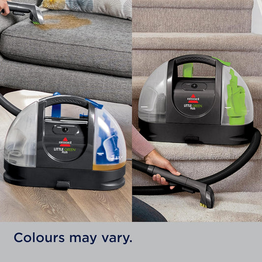 BISSELL - Portable Carpet Cleaner - Little Green Carpet & Upholstery Machine - 48oz Capacity with Stain Brush and self-Cleaning Hydro-Rinse Tool for Home and Automotive use - PuriLite