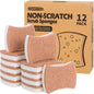 HOMERHYME Natural Dish Sponge 12 Pack, Non-Scratch Eco-Friendly Multipurpose Kitchen Cellulose Sponge, Biodegradable Odor-Less Dual-Sided for Dish Washing & Household Cleaning - PuriLite
