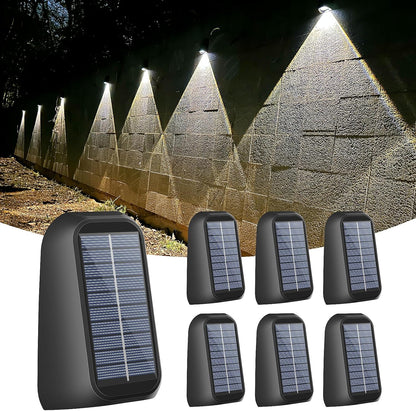 16 Pack Solar Fence Lights Outdoor 8 Colors,Bright Deck Lights Solar Outdoor Waterproof,LED Solar Lights for Backyard, Patio, Deck Railing, Step and Wall