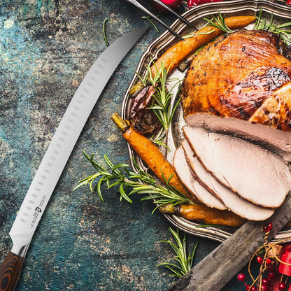 TUO Boning Knife - Razor Sharp Fillet Knife - High Carbon German Stainless Steel Kitchen Cutlery - Pakkawood Handle - Luxurious Gift Box Included - 7 inch - Fiery Phoenix Series