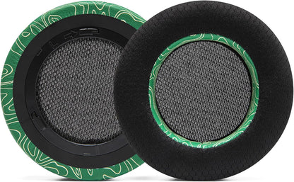 WC Freeze Virtuoso - Hybrid Fabric Cooling Gel Replacement Earpads for Corsair Virtuoso Gaming Headset, Made by Wicked Cushions, Improved Durability, Thickness and Sound Isolation |90s Black