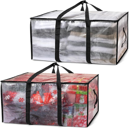 ClearSpace Oversized Moving Bags or Storage Bag – Large Moving Boxes with Backpack Straps, Zippers & Handles – Heavy-Duty Packing Bags, College Dorm, Christmas Decorations, 6 Pack