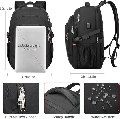 RFID Cafele Laptop Backpack Travel Computer Backpack College Bookbag School Backpack with USB Charging Port
