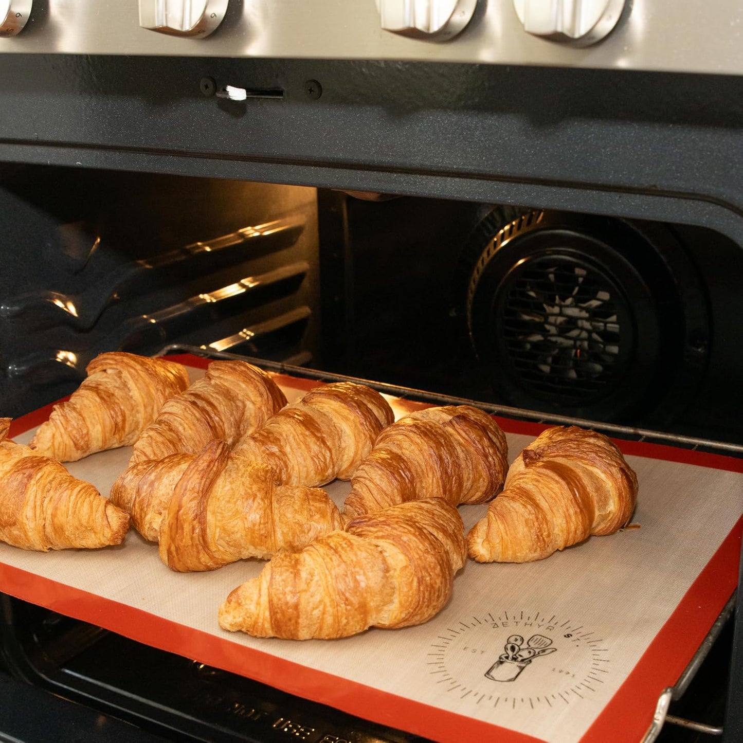 Silicone Baking Mats, Full Size Baking Sheet Liners, Pack of 10 Red