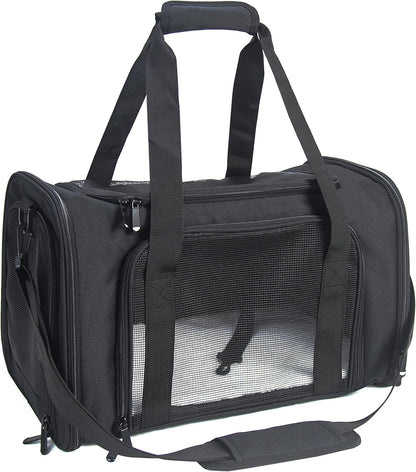 NextFri Soft Sided Carrier for Cats Dogs,TSA Airline Approved Collapsible Travel Pet Carrier (Magenta, Medium)