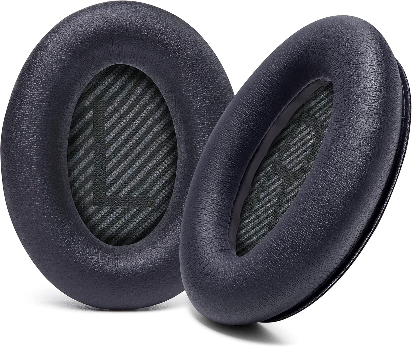 WC Wicked Cushions Upgraded Replacement Ear Pads for Bose QC35 & QC35ii (QuietComfort 35) Headphones & More - Softer Leather, Luxurious Memory Foam, Added Thickness, Extra Durability | 90's Black